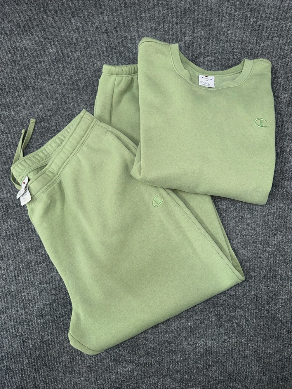Champion Olive Green Track Sweatshirt and Joggers Set